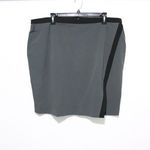 Plus size Gray and Black Skirt